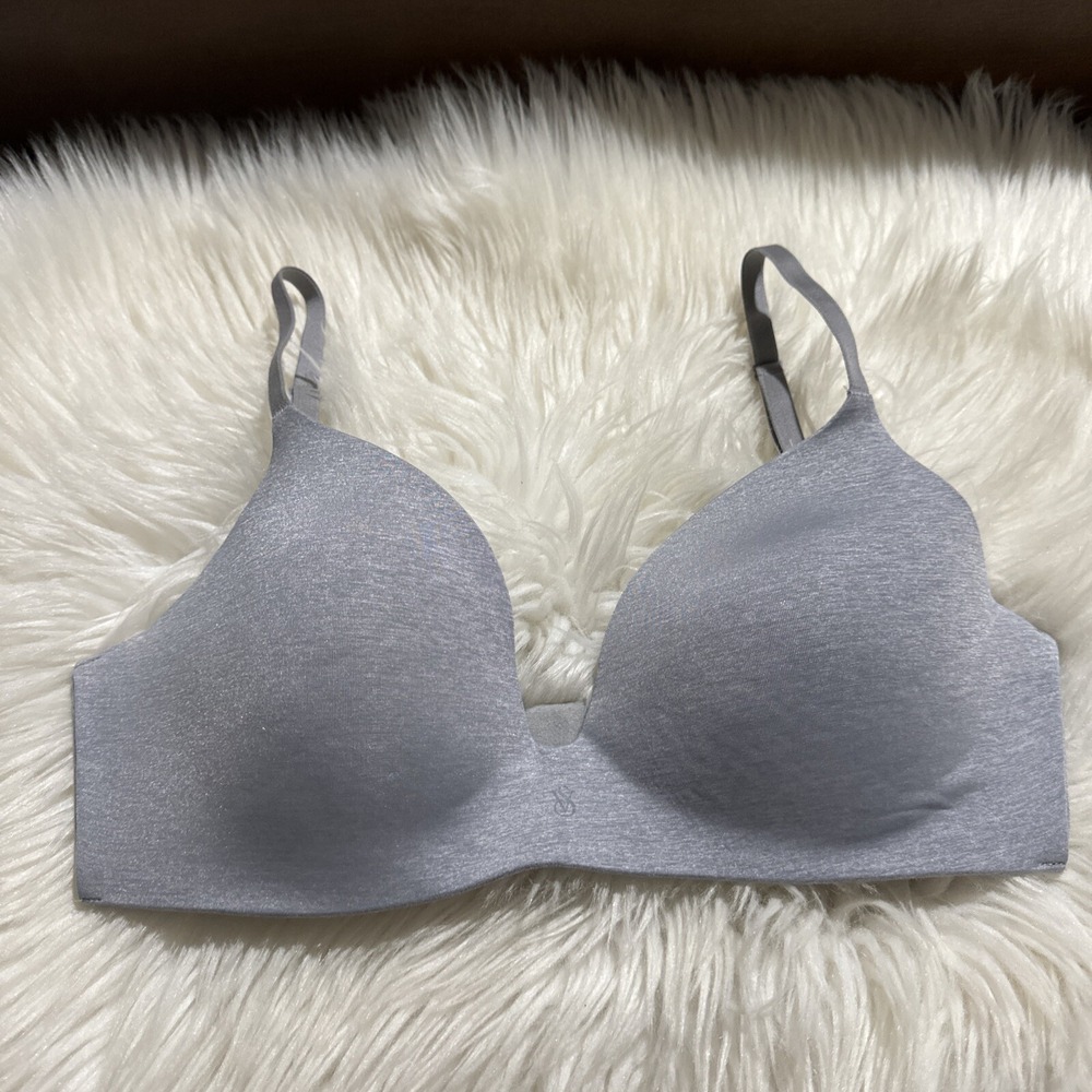 victoria's secret No Wire T Shirt Bra 34C Light Gray Comfortable